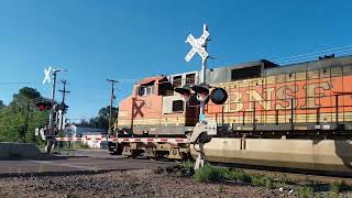 ULTRA RARE!! A BNSF #4742 Leads The Casket Train