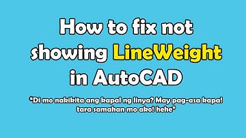 How to Fix not Showing LineWeight in Auto CAD