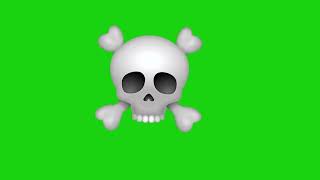 Skull face green screen Animation Free Template Download