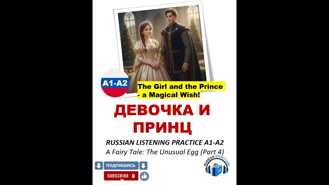 RUSSIAN LISTENING PRACTICE A1-A2👑🏰ДЕВОЧКА И ПРИНЦ  