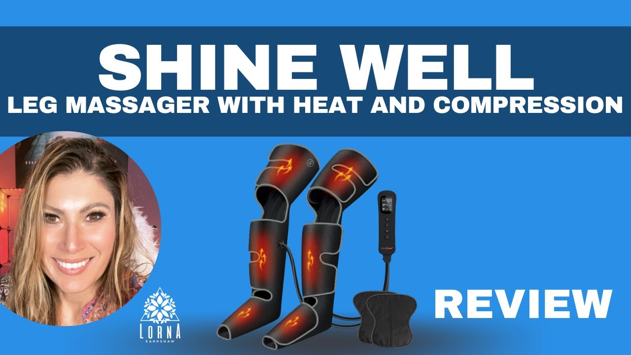 SHINE WELL Leg Massager with Heat and Compression, Leg Massager for Ci