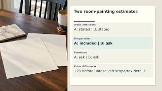 How do I compare two home repair estimates fairly