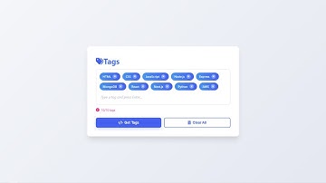 🚀 Build a Custom Tag Input Field with HTML, CSS & JavaScript | Tutorial for Web Developers