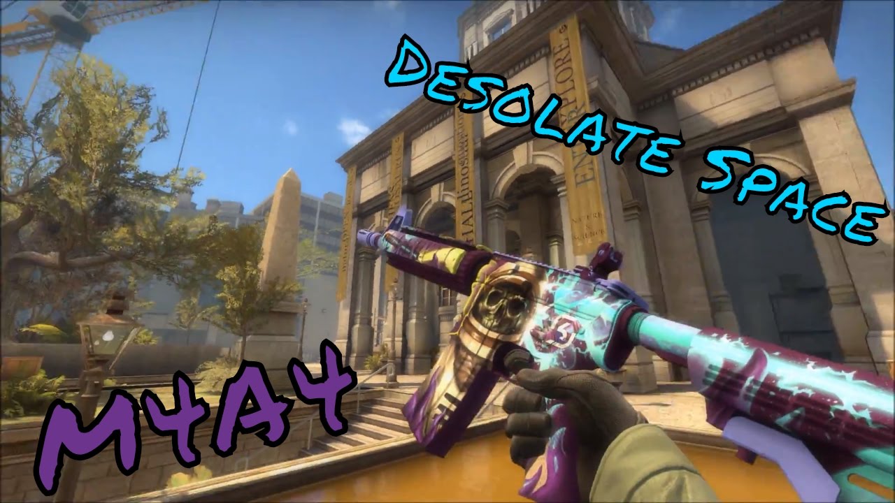 CSGO M4A4 Desolate Space (Field Tested) Showcase + Sticker YouTube