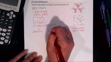 U7L3 Ex.3B: Trig Equations with Pythagorean Identities & Factoring