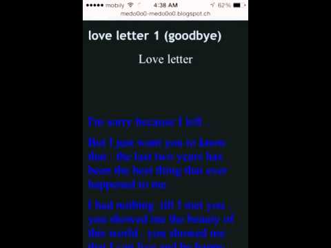 Love letter 1 ( goodbye )