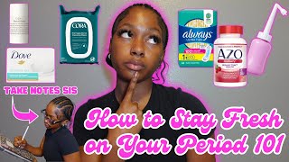 PERIOD HYGIENE ROUTINE: how to stay fresh &amp; relieve pain naturally *revealing hygiene secrets*