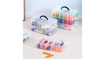 3 Layer Stackable Storage Container Clear Plastics Adjustable Compart #eaffilifest #trending #viral