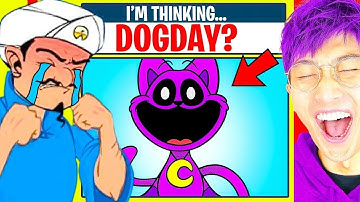 AKINATOR vs SMILING CRITTERS!? (Can Akinator Guess POPPY PLAYTIME CHAPTER 3?) | GREENIUS REACTION