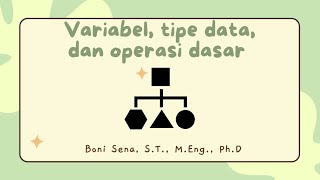 Variabel, tipe data dan operasi dasar