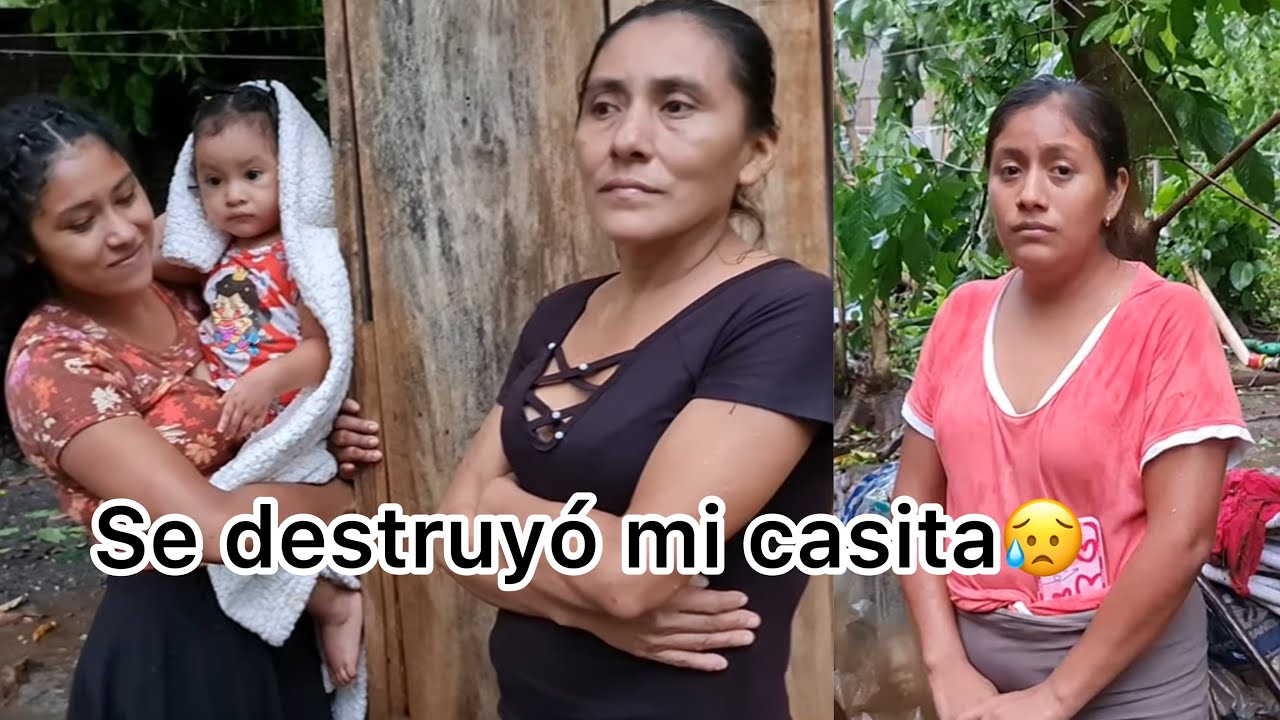 La mamá de Abelardo muy triste se destruyó mi casita ¡El aire se llevó