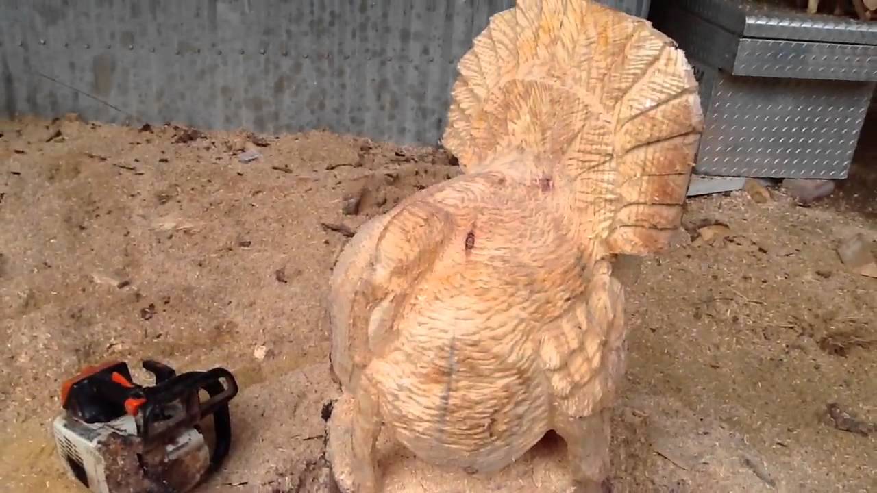 Chainsaw turkey carving YouTube
