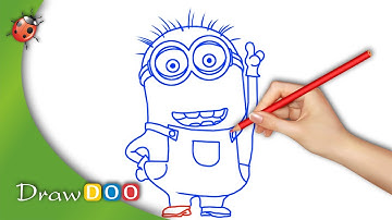 Minion Dave from Despicable Me Drawing Tutorial