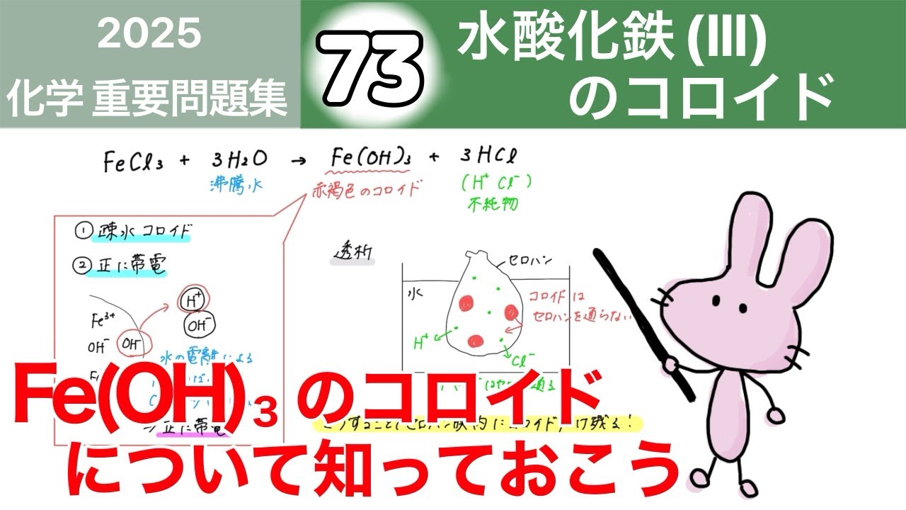 【化学　重要問題集2025 解説】73 水酸化鉄(Ⅲ)のコロイド