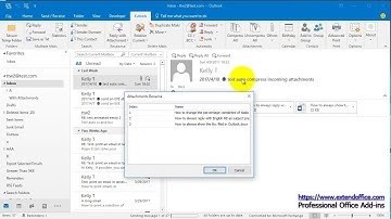 How to rename all attachments of one message in Outlook