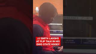 JJ Smith LAUGHS at FLIP rumors rocking Ohio State gear