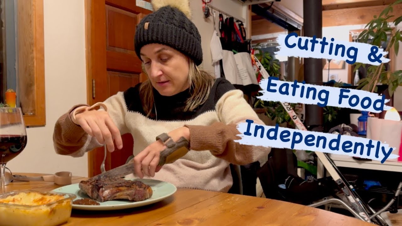 Quadriplegic ADL Eating & Cutting Food Independently YouTube