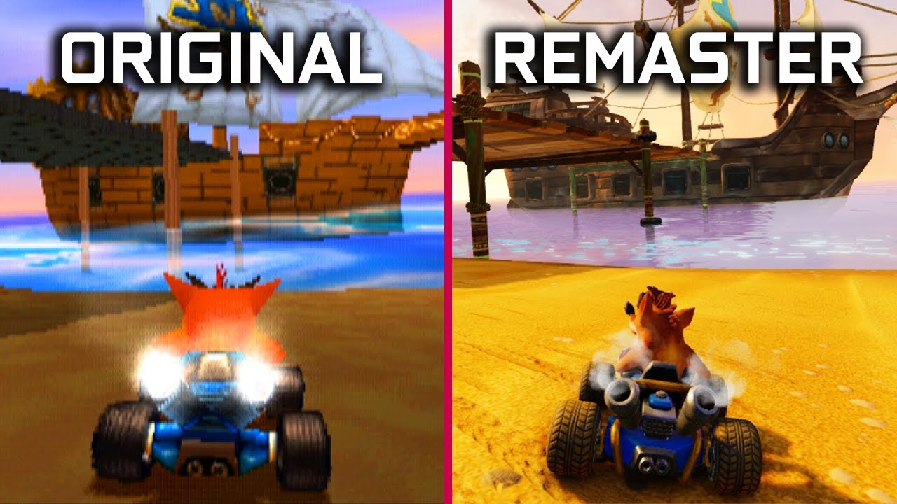Crash Team Racing Graphics Crash Team Racing – Original vs. Remastered Graphics Comparison - YouTube