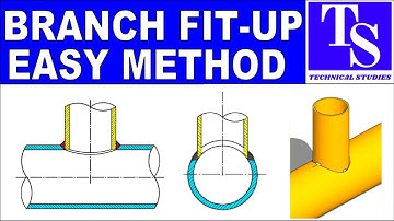 PIPING - BRANCH FIT UP EASY METHOD TUTORIAL. Pipe fit up tutorials