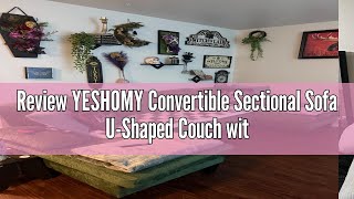 Review YESHOMY Convertible Sectional Sofa U-Shaped Couch with Soft Modern Cotton Chenille Fabric for screenshot 5