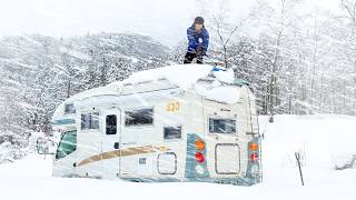 My RV is Buried in Snow! Winter Van Life in Japan (No Music)