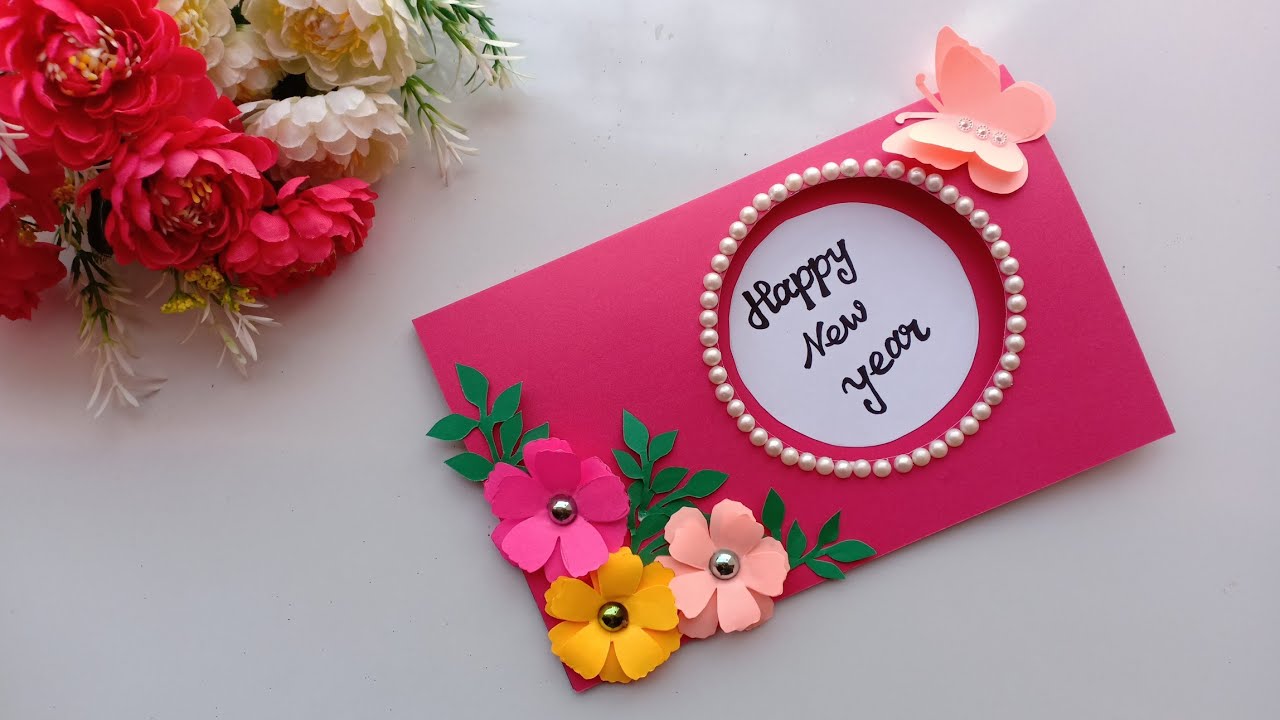 Beautiful Handmade Happy New Year 2019 Card Idea / DIY Greeting Cards