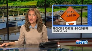 Flooding forces MNDOT to close a portion of I-90, reroute drivers