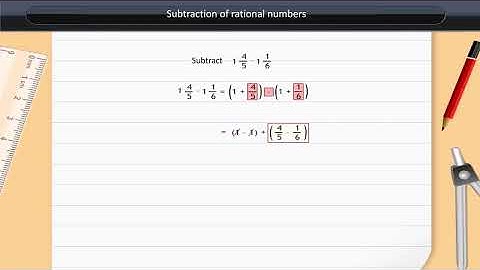 Subtraction of rational numbers | Class 7 | Maths