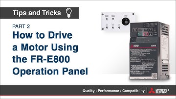 Driving a Motor with the Mitsubishi Electric FR-E800 VFD - Using Operation Panel