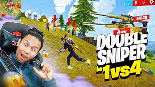 Double Sniper Challenge in Solo Vs Squad Gone Wrong 😜 Tonde Gamer - Free Fire Max