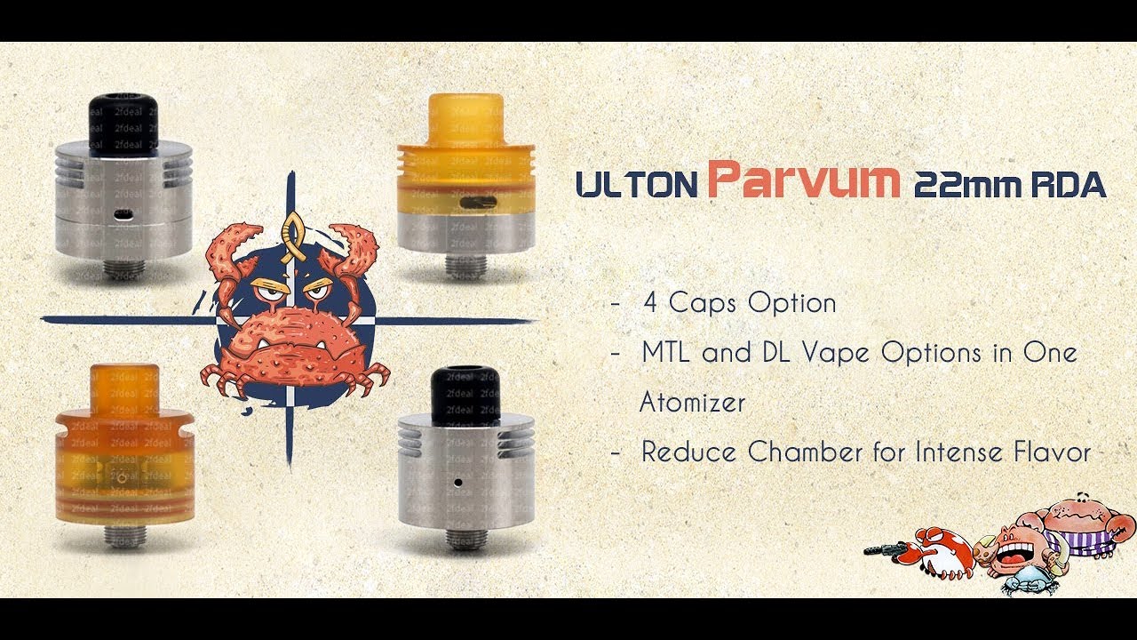 [2Fdeal]ULTON Parvum Style 22mm RDA w/4 Caps for MTL/DTL