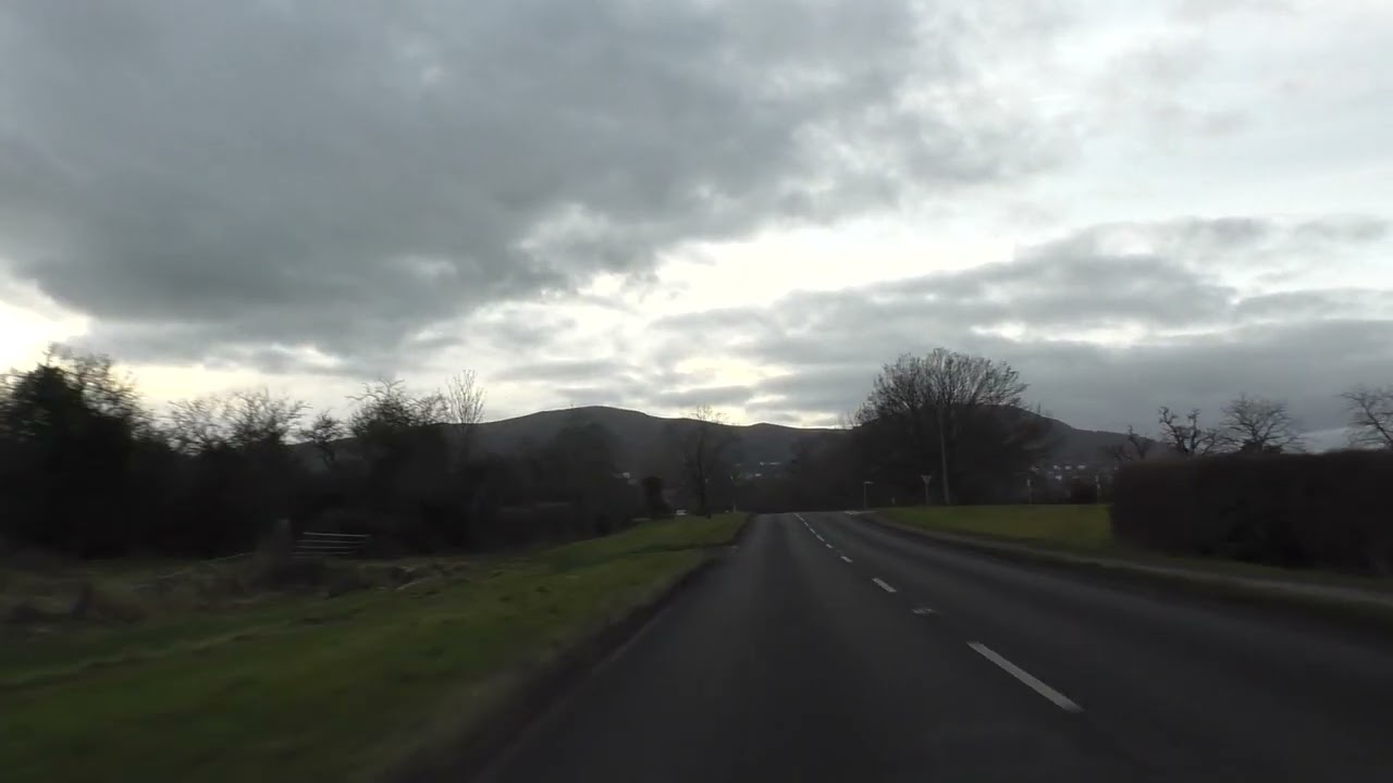 Driving On The B4211 From Rhydd To Barnards Green, Malvern Worcestershire England 18th February 2023