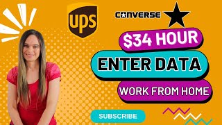 $24 - $34 Hour UPS , Converse & More NON-PHONE Work From Home Jobs | Entering & Auditing Data | USA