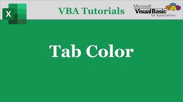 VBA To Change Tab Color of Worksheet  | Excel VBA Tutorials | Part-07