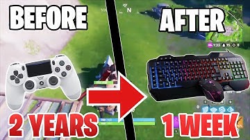 1 Week Progression From Ps4 to PC (Controller To Keyboard & Mouse) Fortnite Battle Royale
