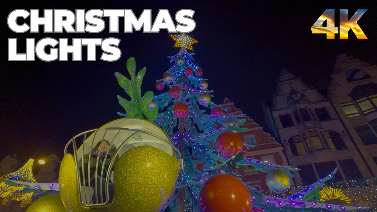 Wrocław Christmas Lights I Market Square I Suburbs 4K
