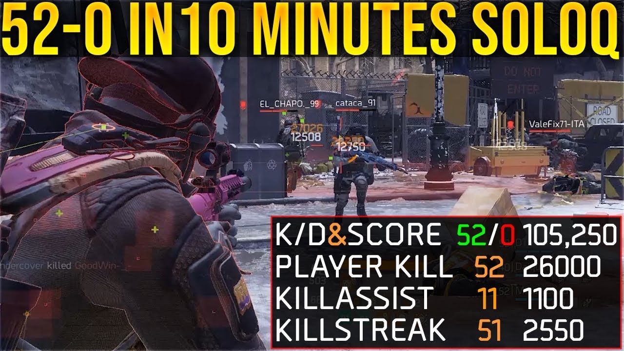 52-0 in 10 minutes 105.000 SCORE SOLOQ Last Stand (The Division 1.8.2)