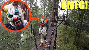 when you see this Clown in this abandoned tree fort, Run away as fast as you can!! (He