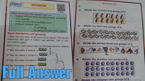 ||3rd STD maths ||chapter -6 division||full answer
