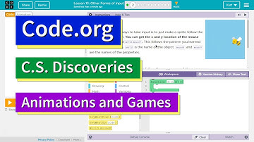 Other Forms of Input - Lesson 13.7 (Lesson 13.2 in 2018) Code.org Tutorial with Answers