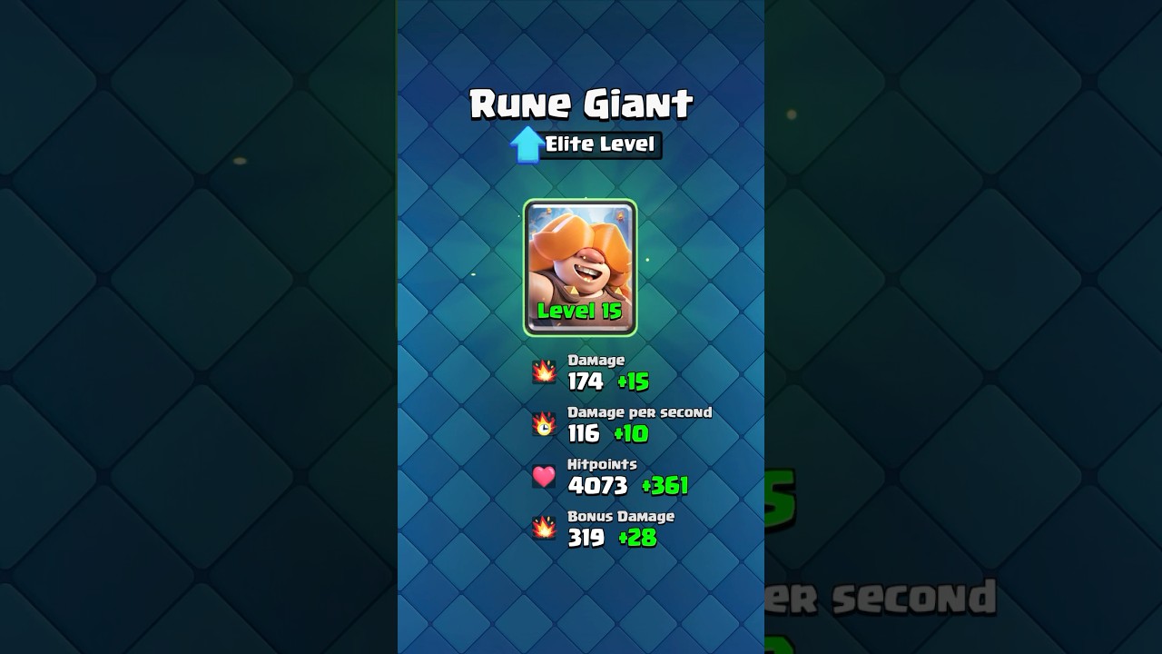 New Card Rune Giant Maxing To Level 15 