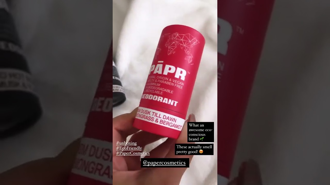 Paper Cosmetics unboxing natural deodorant