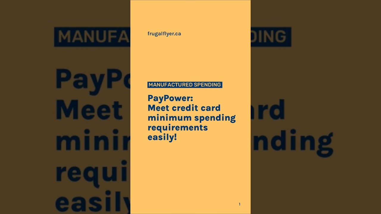 PayPower Digital Reloadable Card: Meet credit card minimum spending requirements with ease