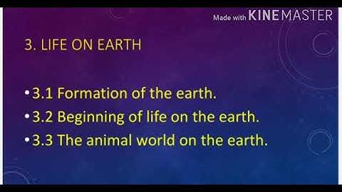 E.V.S-2 STD 5th Chapter 3. Life on Earth. (Video part 1)