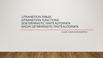 Deterministic finite automata |  Non deterministic finite automata  #AutomataTheory