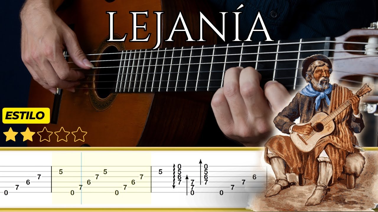 LEJANÍA (Estilo popular argentino) 🎸Abel Fleury || Tutorial para Guitarra Clásica + TABS