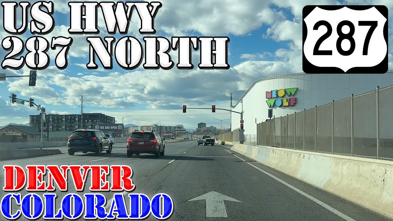 US 287 North - Denver - Aurora - Colorado - 4K Highway Drive