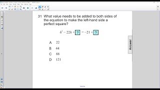 Algebra2_Quad Eqs_Solving Quadratic Equations by Completing the Sq_Q31
