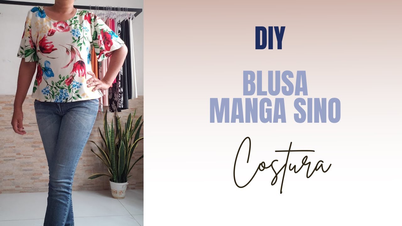 CORTE E COSTURA FÁCIL PARA INICIANTES BLUSA MANGA SINO