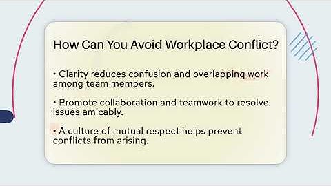 How Can You Avoid Workplace Conflict? - The Personal Growth Path